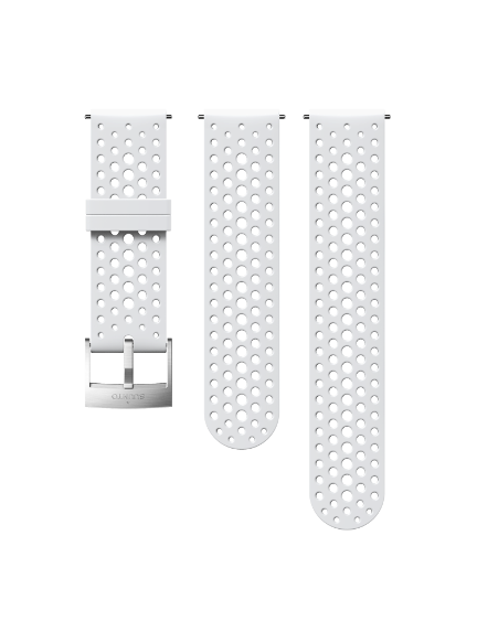 SUUNTO 24mm SILICONE WHITE/STEEL apyrankė